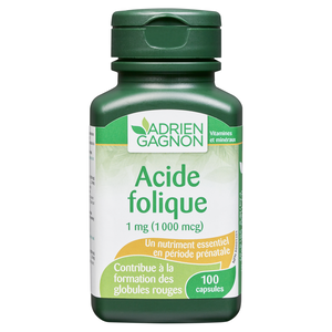 A G ACIDE FOLIQUE+VIT B12 1MG CAPS 100