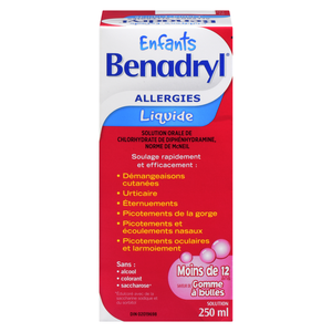 BENADRYL LIQ ENF GOM/BALLOUNE 250ML