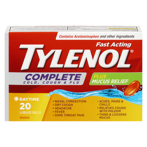 TYLENOL COMPL RH/TX/GRIPP CAPS 20