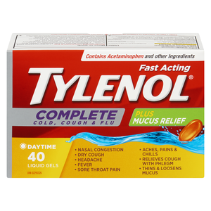 TYLENOL COMPL RH/TX/GRIPP CAPS 40