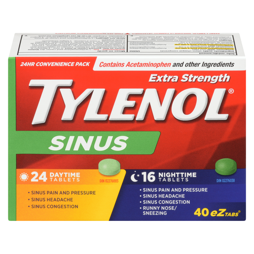 TYLENOL SIN X/F DUO JR/NT CO24+16