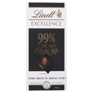 LINDT EXCEL CACAO 99% NOIR 50G
