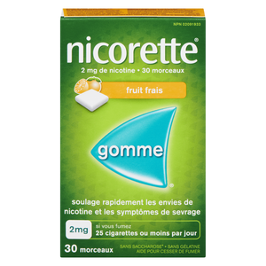 NICORETTE 2MG GOM FRUITS 30