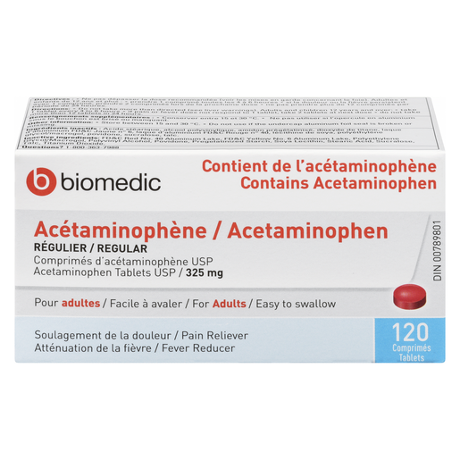 BIOMEDIC ACET 325MG F/A CO 120