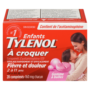 TYLENOL 160MG ENF GOM/BU CROQ CO 20