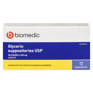 BIOMEDIC SUPP GLYCERINE ADULTE  12