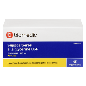 BIOMEDIC SUPP GLYCERINE ADULTE  48