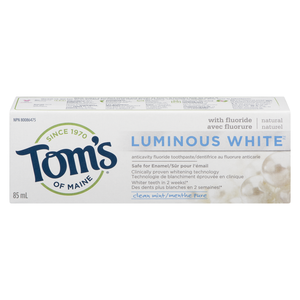 TOM'S DENT LUMINOUS WHITE 85ML