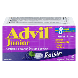 ADVIL JR IBUP RAISIN CROQ CO 40