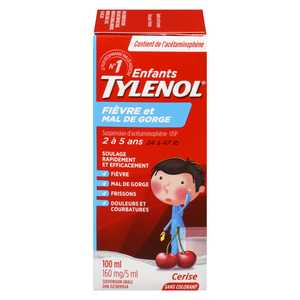 TYLENOL ENF FIEVRE GORGE 100ML