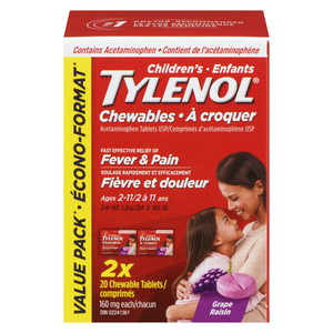 TYLENOL ENF CROQ RAISIN CO 2X20