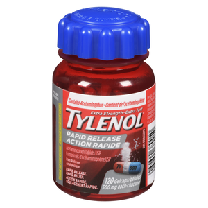 TYLENOL 500MG X/F ACT/RAP GEL120