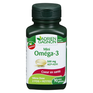 A G OMEGA3 MINI COEUR SANTE 500MG GEL90