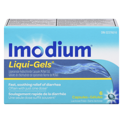 IMODIUM 2MG LIQ/GELS CA 6