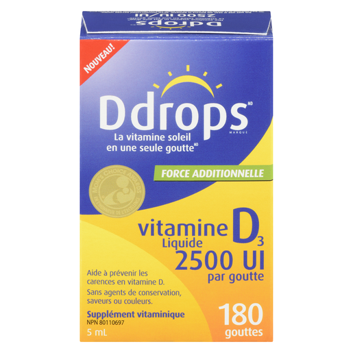 DDROPS VIT D3 2500UI GOUTTE180