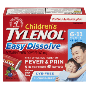 TYLENOL ENF DISS/VITE FRUIT 16