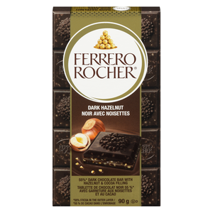 FERRERO ROCHER TABLETTE NOIR NOISETTE90G