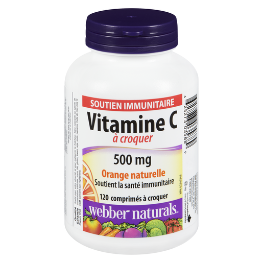 WEBBER VIT C 500MG CROQ ORANGE COMP 120