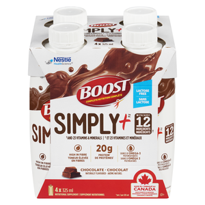 BOOST SIMPLY+ CHOC PRIS 4X325ML