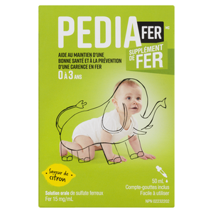 PEDIAFER SUPP FER 0-3 ANS CITRON 50ML