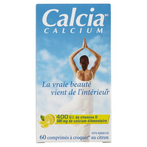 CALCIA CALCIUM VIT D CITRON 60