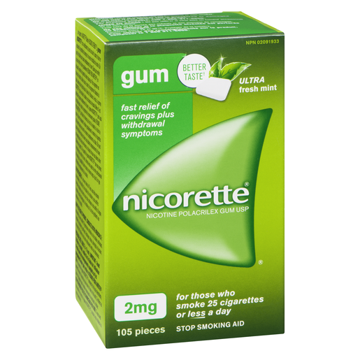 NICORETTE 2MG GOM MENT/ULT/FRAI 105