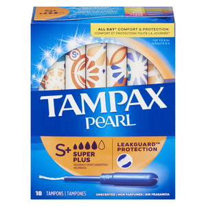 TAMPAX PEARL SUPER PLUS N/PA 18