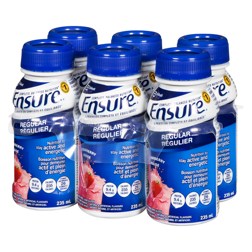 ENSURE REGULIER 9G FRAISE 6X235ML