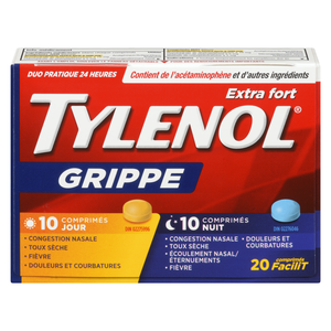 TYLENOL GRIP X/F  DUO J/N CAPS10+10