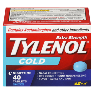 TYLENOL RHUME NUIT X/F CO 40