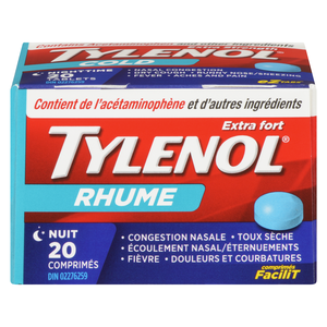 TYLENOL RHUME NUIT X/F CO 20