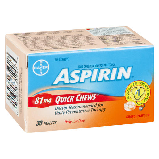 ASPIRIN 81MG CROQUE ACTION  CO 30