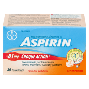 ASPIRIN 81MG CROQUE ACTION  CO 30