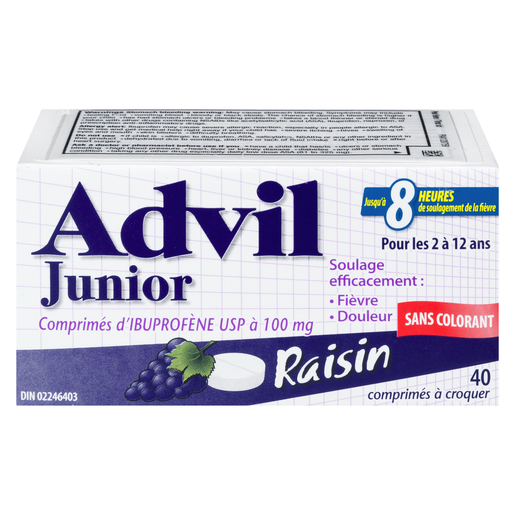 ADVIL JR IBUP RAISIN CROQ CO 40