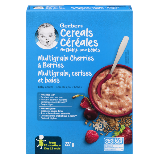 GERBER CEREALES 5CE/BAI/CERISE 227G