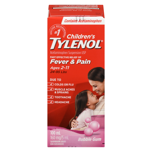 TYLENOL 160MG ENF FIEV/DOUL GOM/BAL100ML