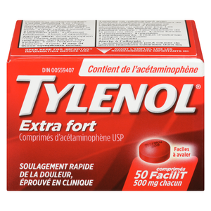 TYLENOL 500MG FACILE X/F CO 50