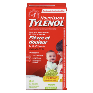 TYLENOL 80MG NOURR FIEV/DOUL RAISIN 24ML